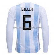 Voetbalshirt Argentinië 2018 Lucas Biglia 6 thuis tenue lange mouw..